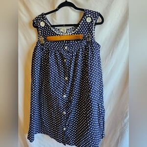 Sherry Lynn Leisure Wear 1950s Romper & Skirt Poka Dots Navy & White 18 Retro